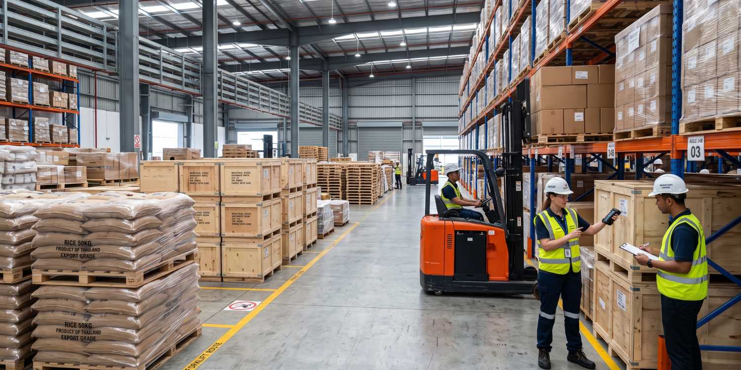 Professional finance meeting in logistics office